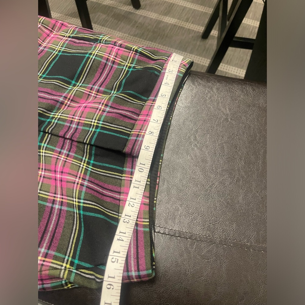 J. Crew Kate Straight-Leg Pant Pink Stewart Tartan Wool Holiday Azalea Plaid US6 - Picture 6 of 8